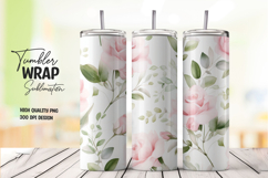 Green Leaf tumbler wrap png Product Image 1