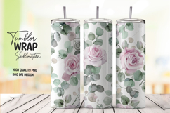 Green Botanical tumbler wrap png Product Image 1