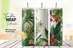 Tropical Palm Green Tumbler Wrap Product Image 1