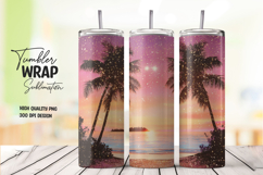 Pink Sunset Palm Tree Wrap Product Image 1