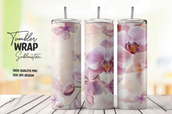 Soft Orchid Flowers Tumbler Wrap PNG Product Image 1