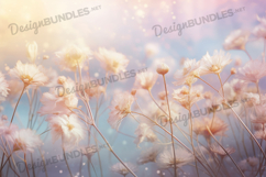 Soft Glowing Field of Dandelions Fantasy Background Product Image 1
