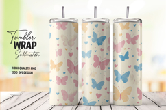 Blue Butterfly tumbler wrap png Product Image 1
