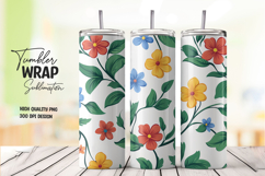 Wild Botanical Tumbler Design PNG Product Image 1