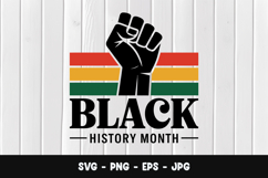 Black History Month Power Fist SVG PNG Product Image 1