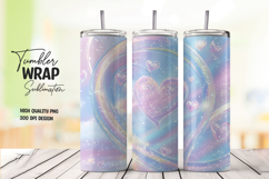 Blue and Purple Cosmic Swirl Tumbler Wrap PNG Product Image 1