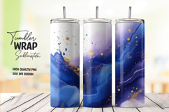 Ocean Blue Sky Watercolor Tumbler Wrap Product Image 1
