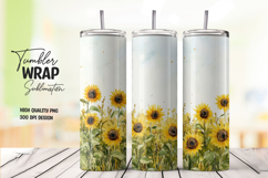 Golden Field Sunflower Tumbler PNG Product Image 1