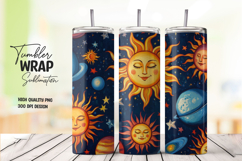 Celestial Sun and Moon 20oz Tumbler Wrap Product Image 1