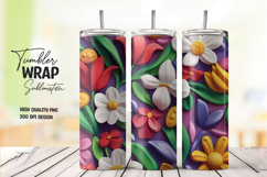 3D Daisy Pattern Tumbler Wrap Product Image 1