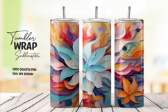 Abstract Color Petal Tumbler Wrap Product Image 1