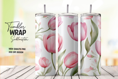 Tulip Flower tumbler wrap png Product Image 1