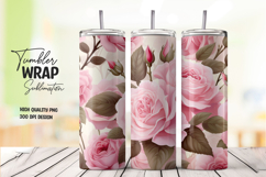 Blush Floral tumbler wrap png Product Image 1