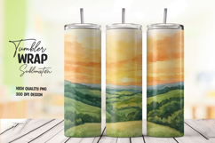 Sunrise Field Tumbler Wrap PNG Product Image 1
