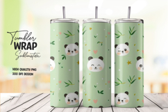 Cute Panda tumbler wrap png Product Image 1