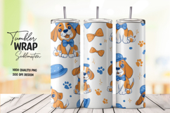 Brown Puppy tumbler wrap png Product Image 1