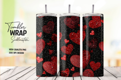 Red Glitter Heart Tumbler png Product Image 1
