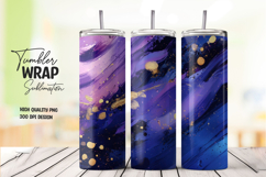 Purple Galaxy Space Stars Tumbler Wrap Product Image 1