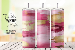Pink Gold Streak Tumbler Wrap Product Image 1