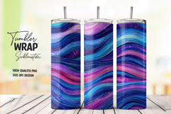 Blue Marble Abstract Tumbler Wrap Product Image 1