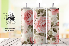 Rustic Rose tumbler wrap png Product Image 1