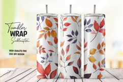 Floral Orange Tumbler Wrap Product Image 1