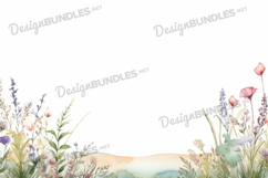 Watercolor Wildflower background Product Image 1