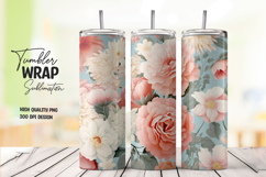 Peach Rose Watercolor Tumbler Wrap Product Image 1