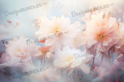 Pastel Pink Blossom Petals Soft Bloom Background Product Image 1
