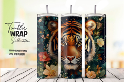 Underwater Tiger Ocean Tumbler Wrap PNG Product Image 1