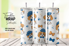 Dog Print tumbler wrap png Product Image 1