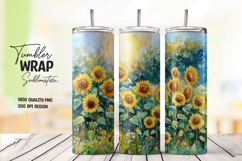 Blue Sky Sunflower Floral Wrap PNG Product Image 1