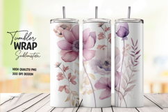 Pink Bloom Tumbler Wrap Product Image 1