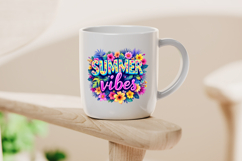 Summer Vibes Colorful Tropical Floral Clipart PNG Product Image 2