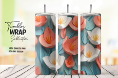 3D Peach Blossom Tumbler Wrap Product Image 1