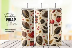 Heart choclate tumbler wrap sublimation Product Image 1