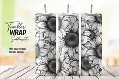Sunflower pattern tumbler wrap sublimation png Product Image 1