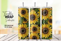 Sunflower pattern tumbler wrap sublimation png Product Image 1