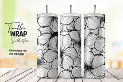 Hand Drawn Floral Tumbler Wrap Product Image 1