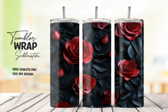 Dark Rose tumbler wrap png Product Image 1