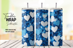 Blue Heart Tumbler Wrap Product Image 1