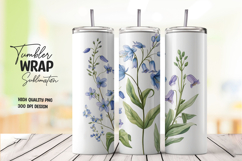 White Leaf Tumbler Wrap png Product Image 1