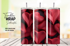 Red Swirl Heart Tumbler Wrap Product Image 1