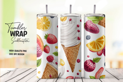 Citrus Berry Cone Tumbler Wrap Product Image 1