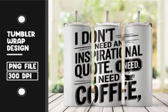 Coffee quote tumbler wrap png Product Image 1