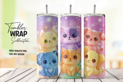 Cute Pastel Cat Tumbler Product Image 1