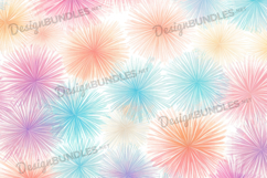 Dreamy Pastel Star Explosions Backgroun Product Image 1