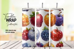 Fruit pattern tumbler wrap sublimation Product Image 1