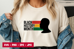 Black History Month Silhouette With African Flag Colors Product Image 1