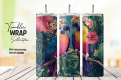 Jungle Parrot Garden Tumbler Wrap Product Image 1